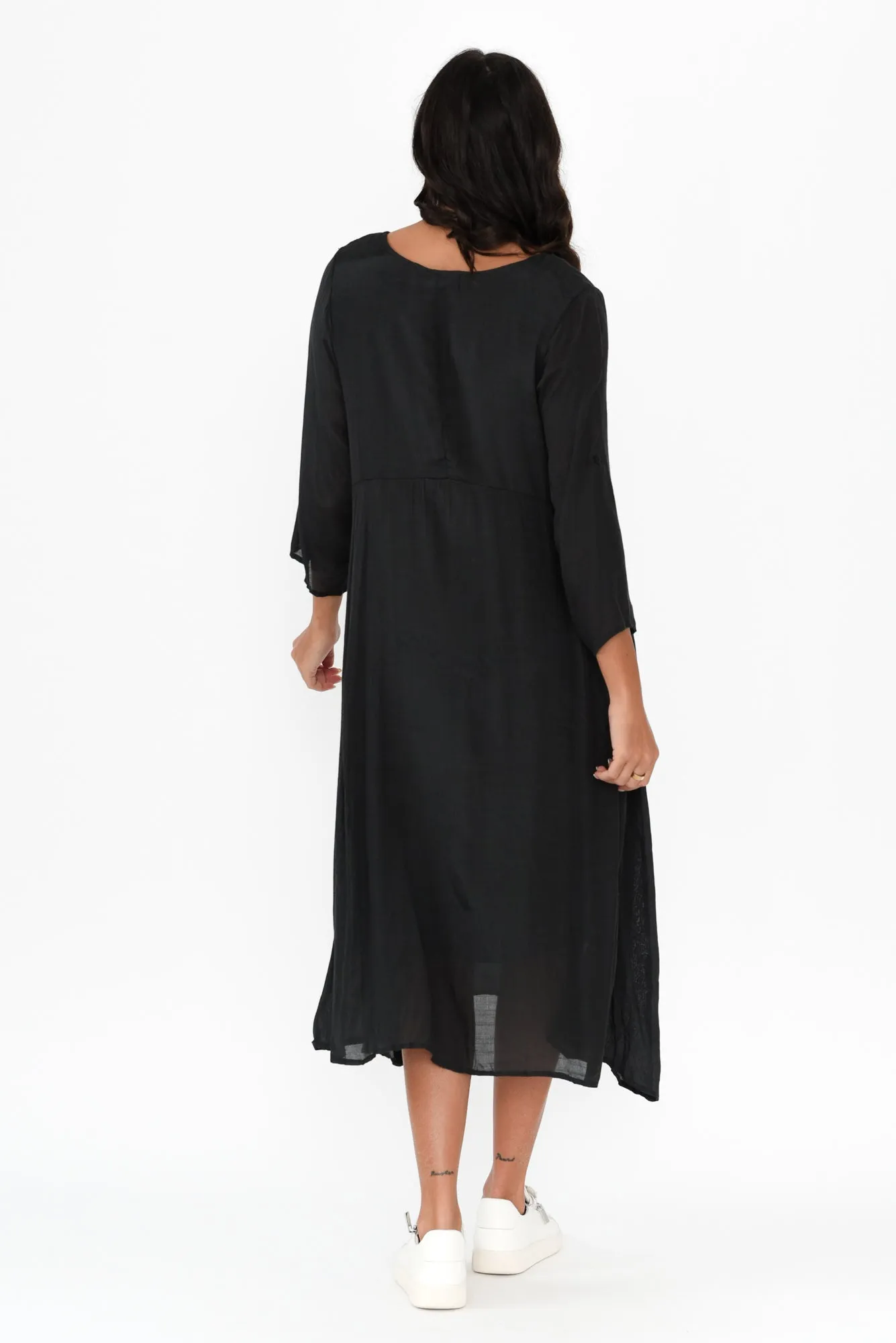 Sapporo Black Cotton Blend Crescent Dress sold by Blue Bungalow product image thumbnail 4