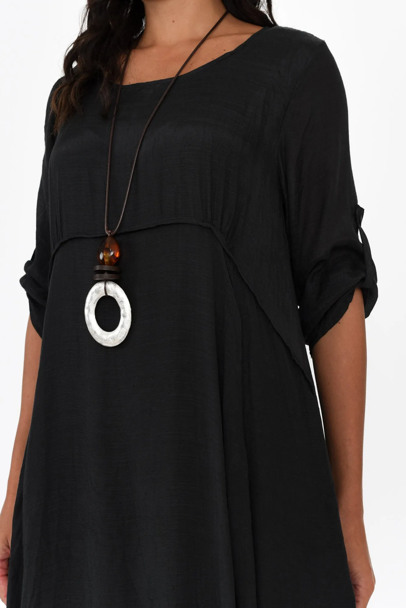 Sapporo Black Cotton Blend Crescent Dress sold by Blue Bungalow product image thumbnail 5