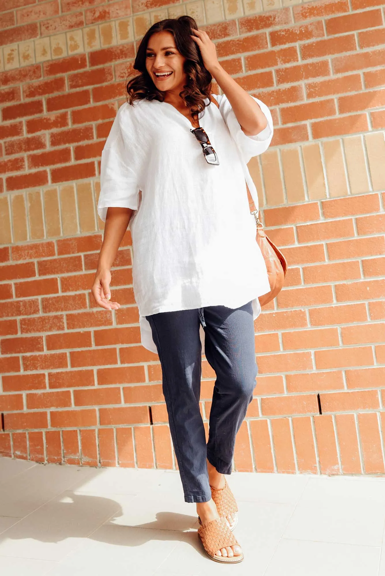 Montgomery Navy Drawstring Pants sold by Blue Bungalow product image thumbnail 2