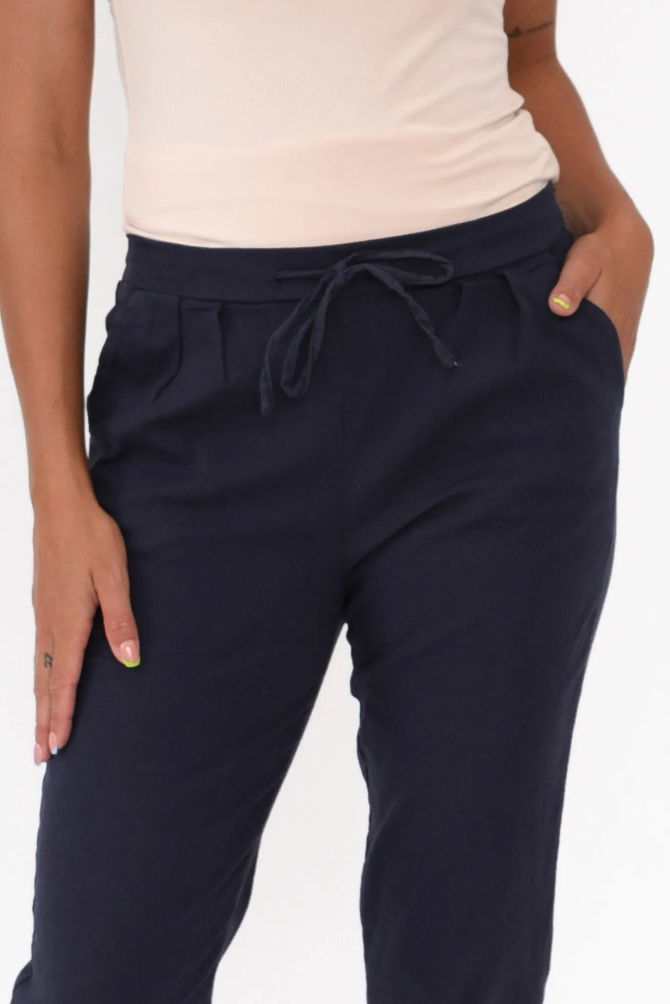 Montgomery Navy Drawstring Pants sold by Blue Bungalow product image thumbnail 4
