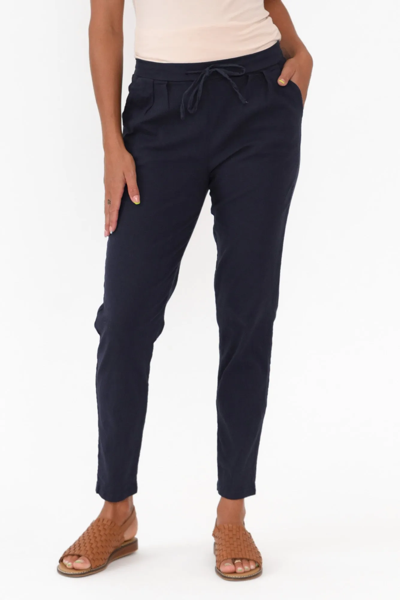 Montgomery Navy Drawstring Pants sold by Blue Bungalow