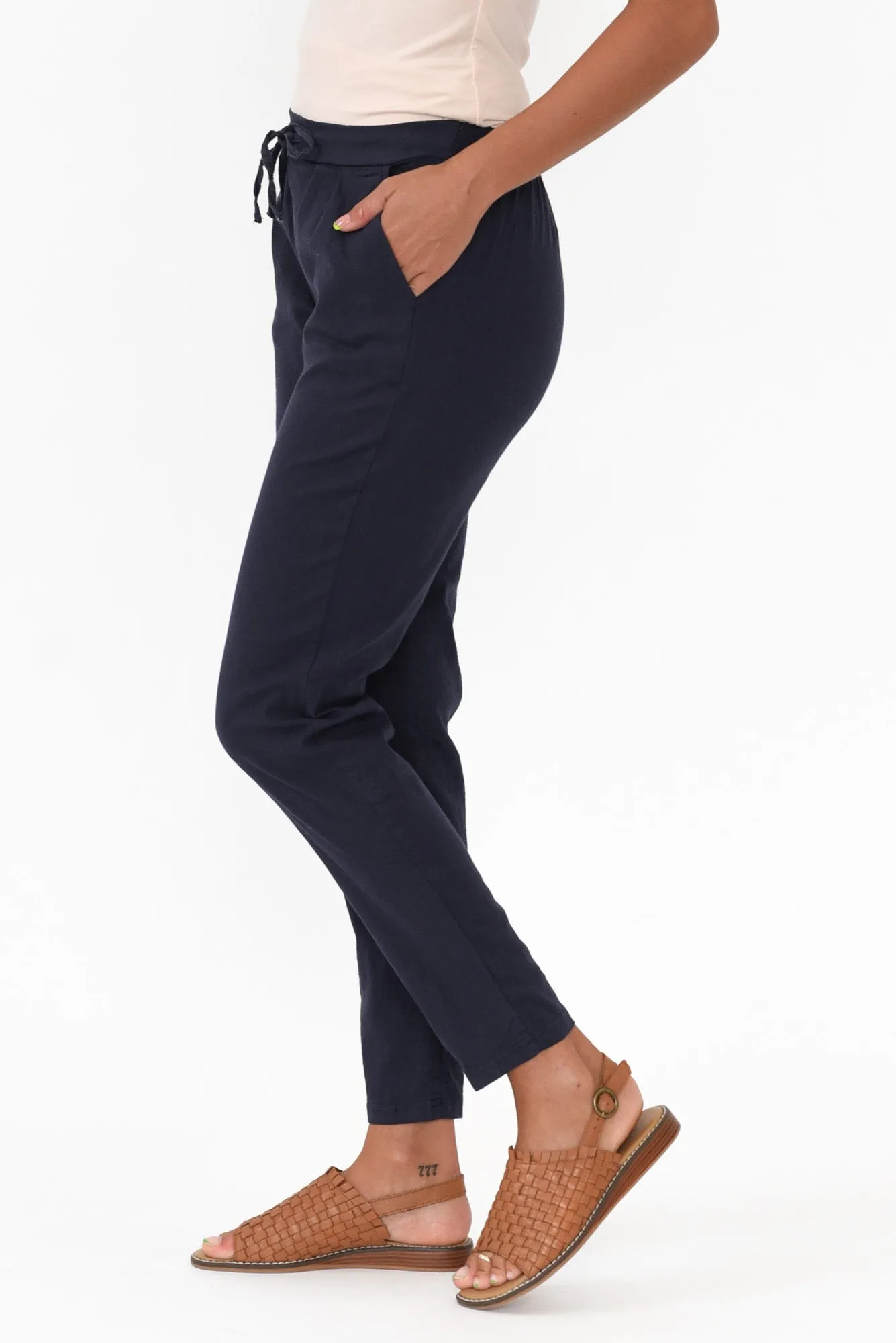 Montgomery Navy Drawstring Pants sold by Blue Bungalow product image thumbnail 5