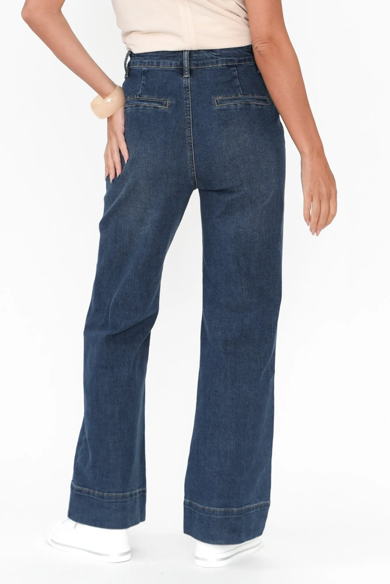 Georgia Blue Cotton Jeans sold by Blue Bungalow product image thumbnail 5