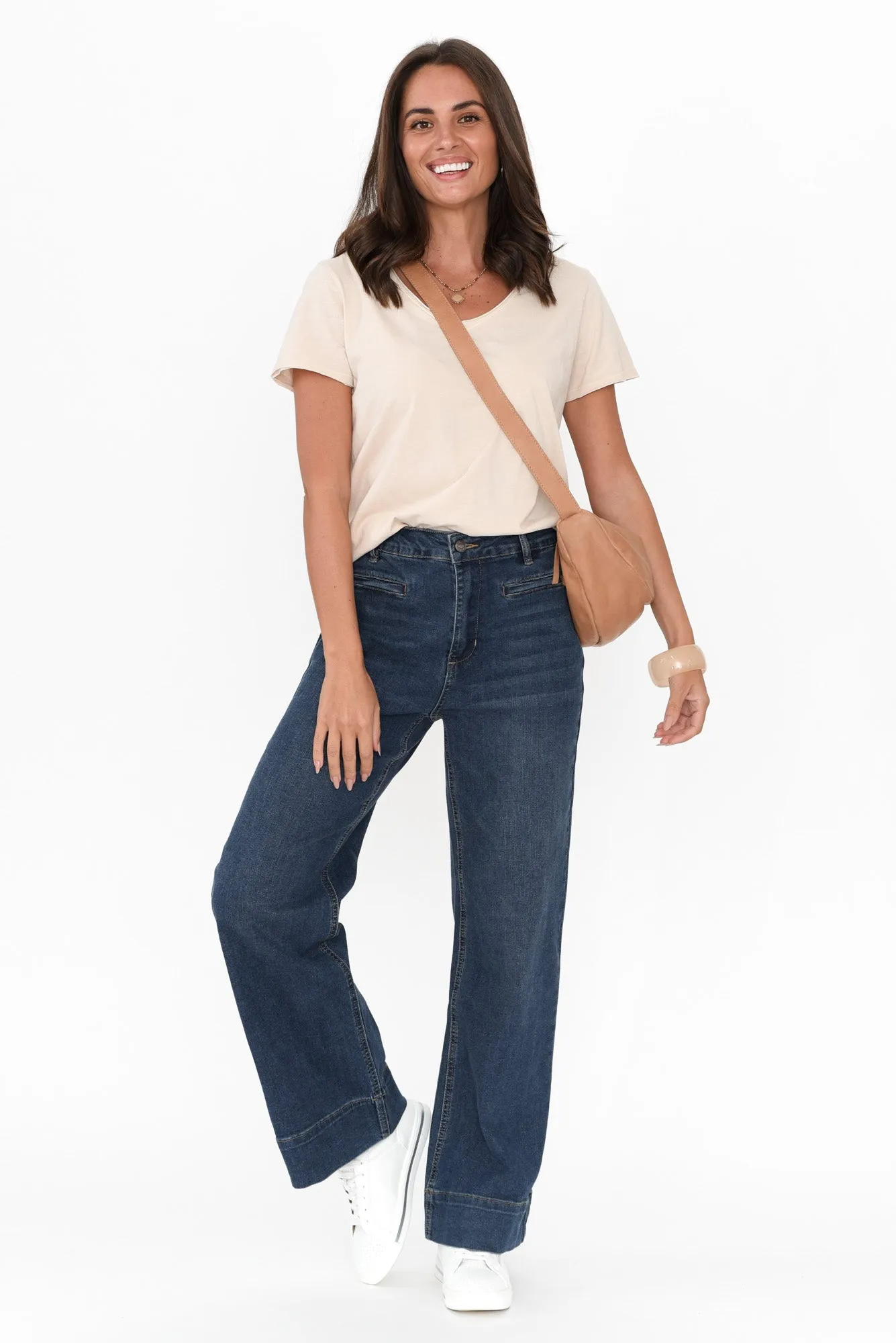 Georgia Blue Cotton Jeans sold by Blue Bungalow product image thumbnail 3