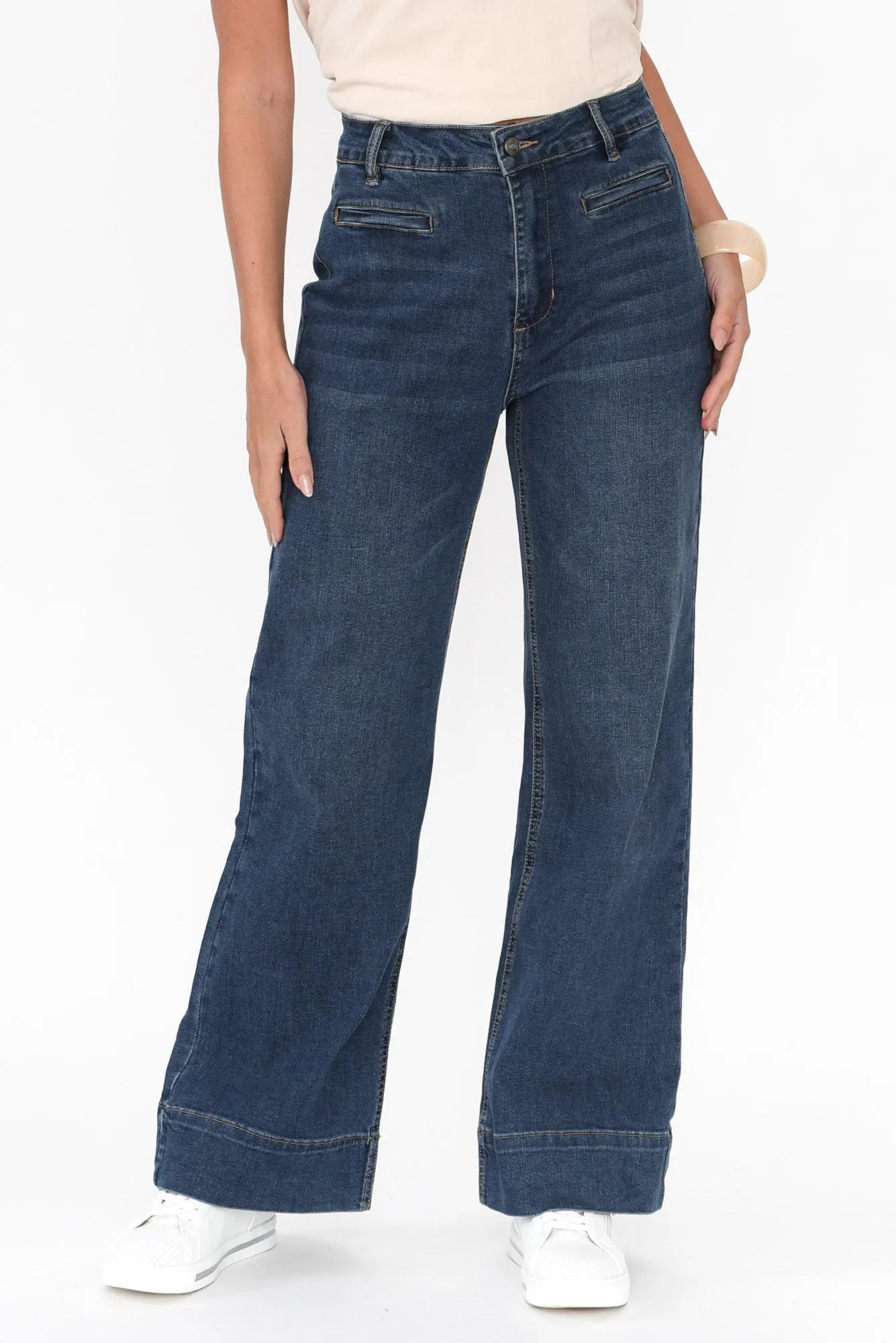 Georgia Blue Cotton Jeans sold by Blue Bungalow product image thumbnail 2