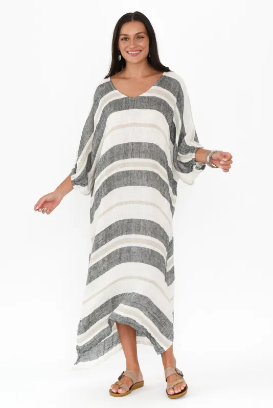 Marcel White Stripe Linen Dress sold by Blue Bungalow