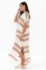 Galene Terracotta Stripe Linen Dress sold by Blue Bungalow