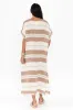 Galene Terracotta Stripe Linen Dress sold by Blue Bungalow