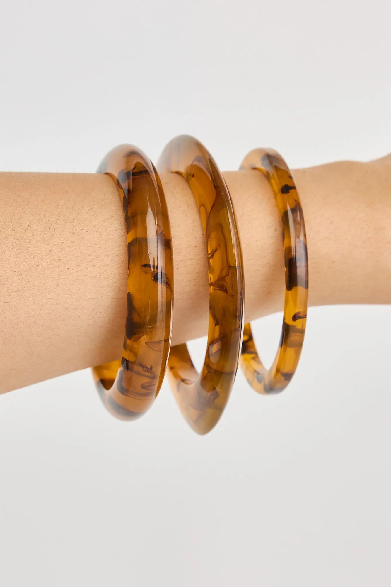 Perla Brown Tortoiseshell Bangle Set sold by Blue Bungalow