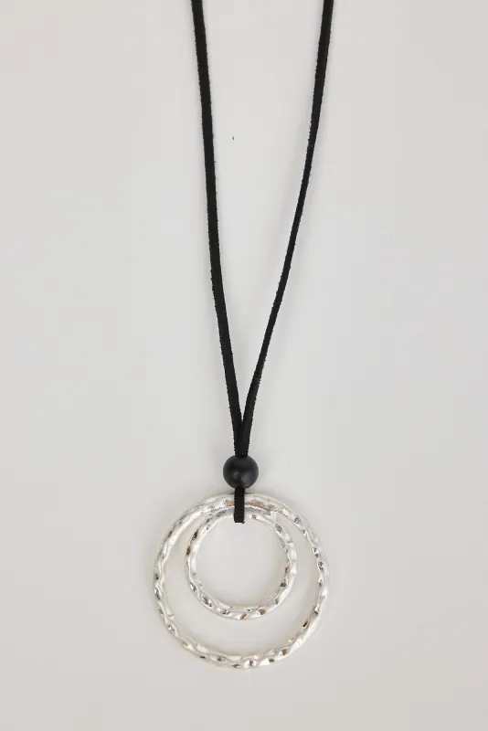 Oprah Silver Circle Pendant Necklace sold by Blue Bungalow