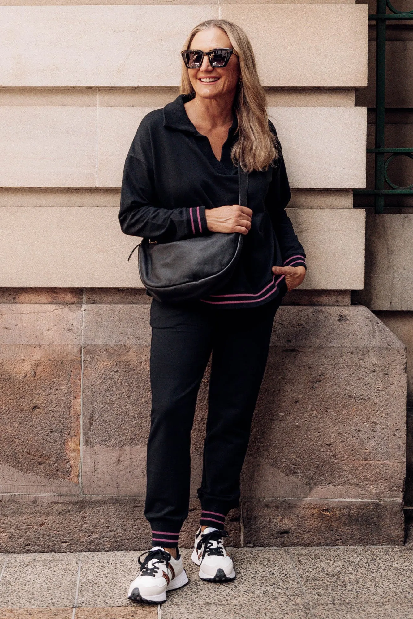 Claude Black Cotton Blend Drawstring Pants sold by Blue Bungalow product image thumbnail 2