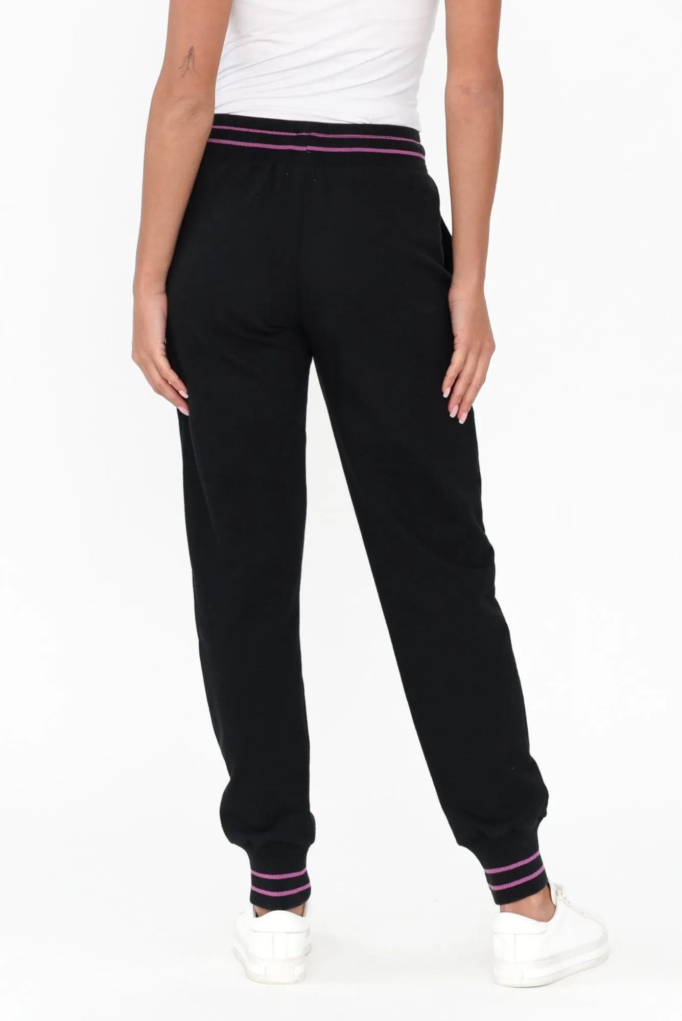 Claude Black Cotton Blend Drawstring Pants sold by Blue Bungalow product image thumbnail 5