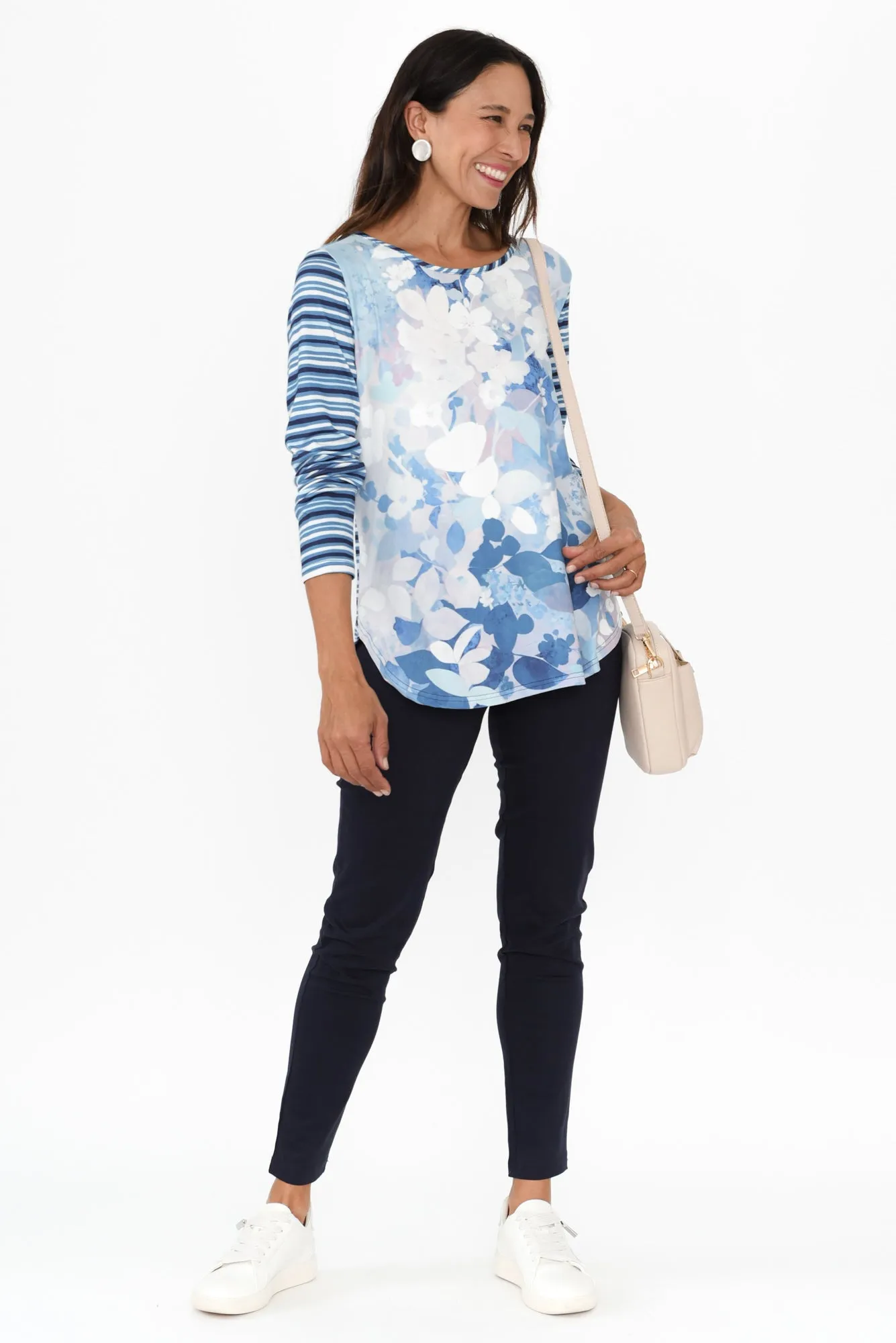 Laia Navy Cotton Stretch Pants sold by Blue Bungalow product image thumbnail 2