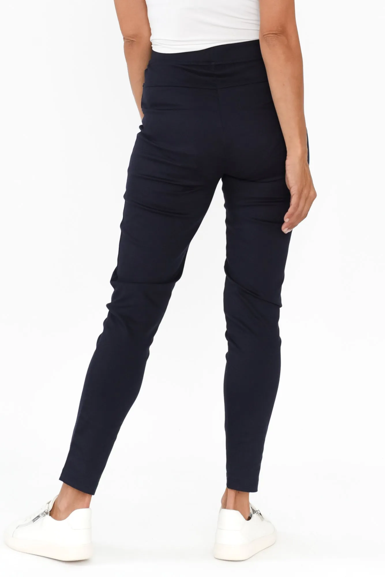 Laia Navy Cotton Stretch Pants sold by Blue Bungalow product image thumbnail 4