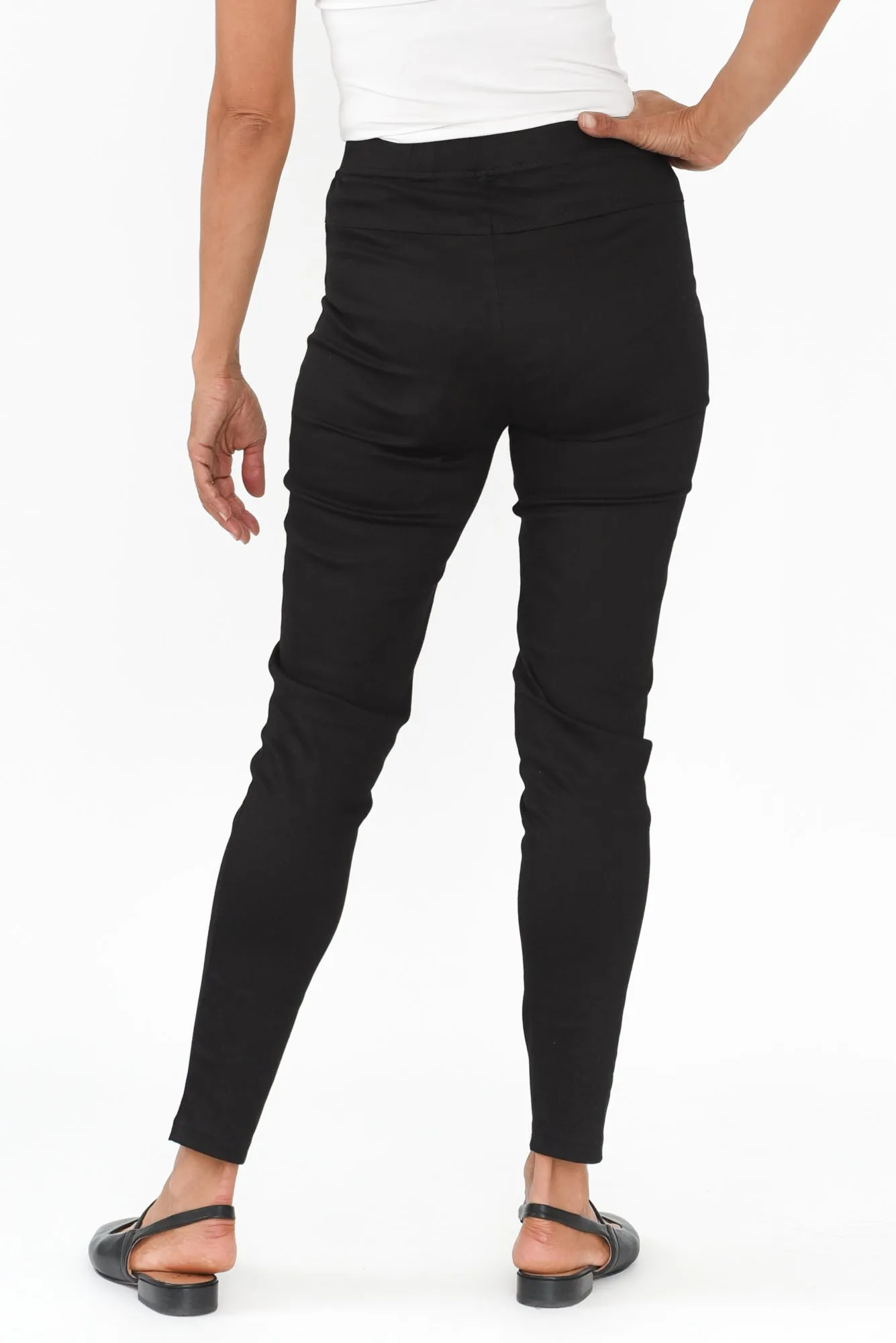 Laia Black Cotton Stretch Pants sold by Blue Bungalow product image thumbnail 4