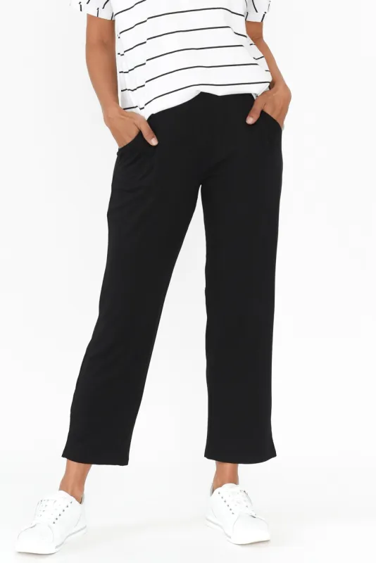 Lopez Black Pocket Pants - Petite sold by Blue Bungalow