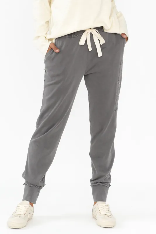 Simplified Charcoal Cotton Drawstring Sweatpants sold by Blue Bungalow