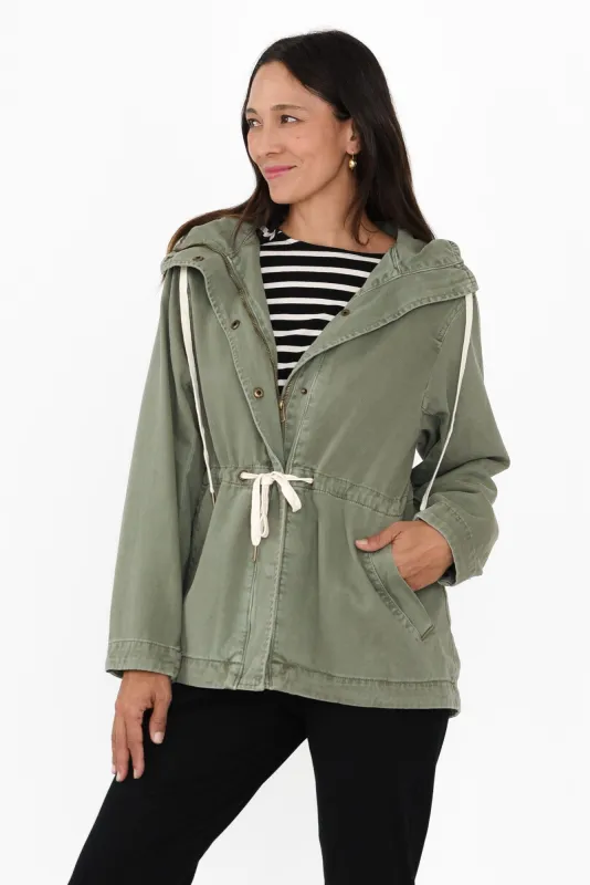 Kingston Khaki Denim Jacket sold by Blue Bungalow