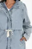 Kingston Light Blue Denim Longline Jacket sold by Blue Bungalow