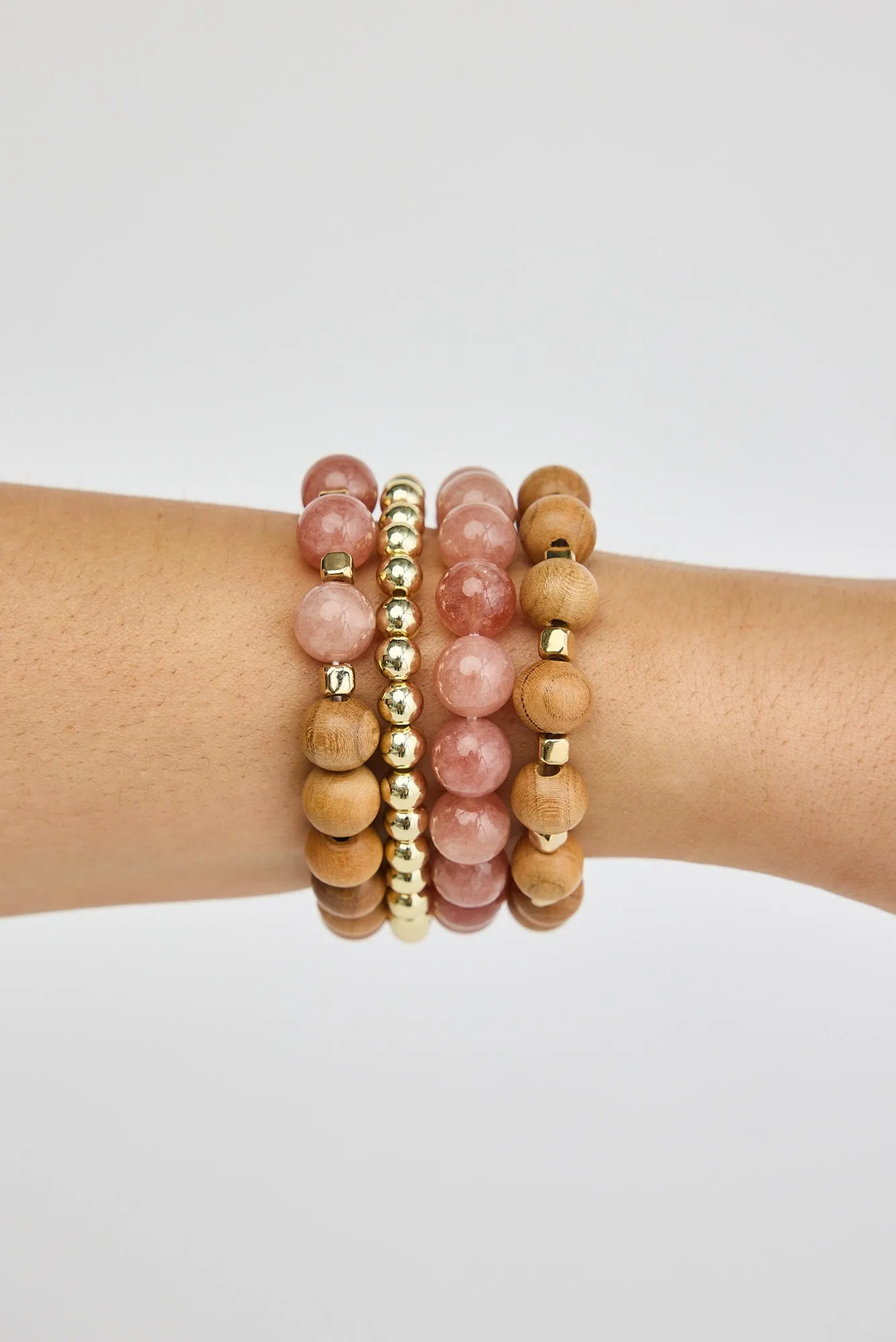 Naya Pink Beaded Bracelet Set sold by Blue Bungalow