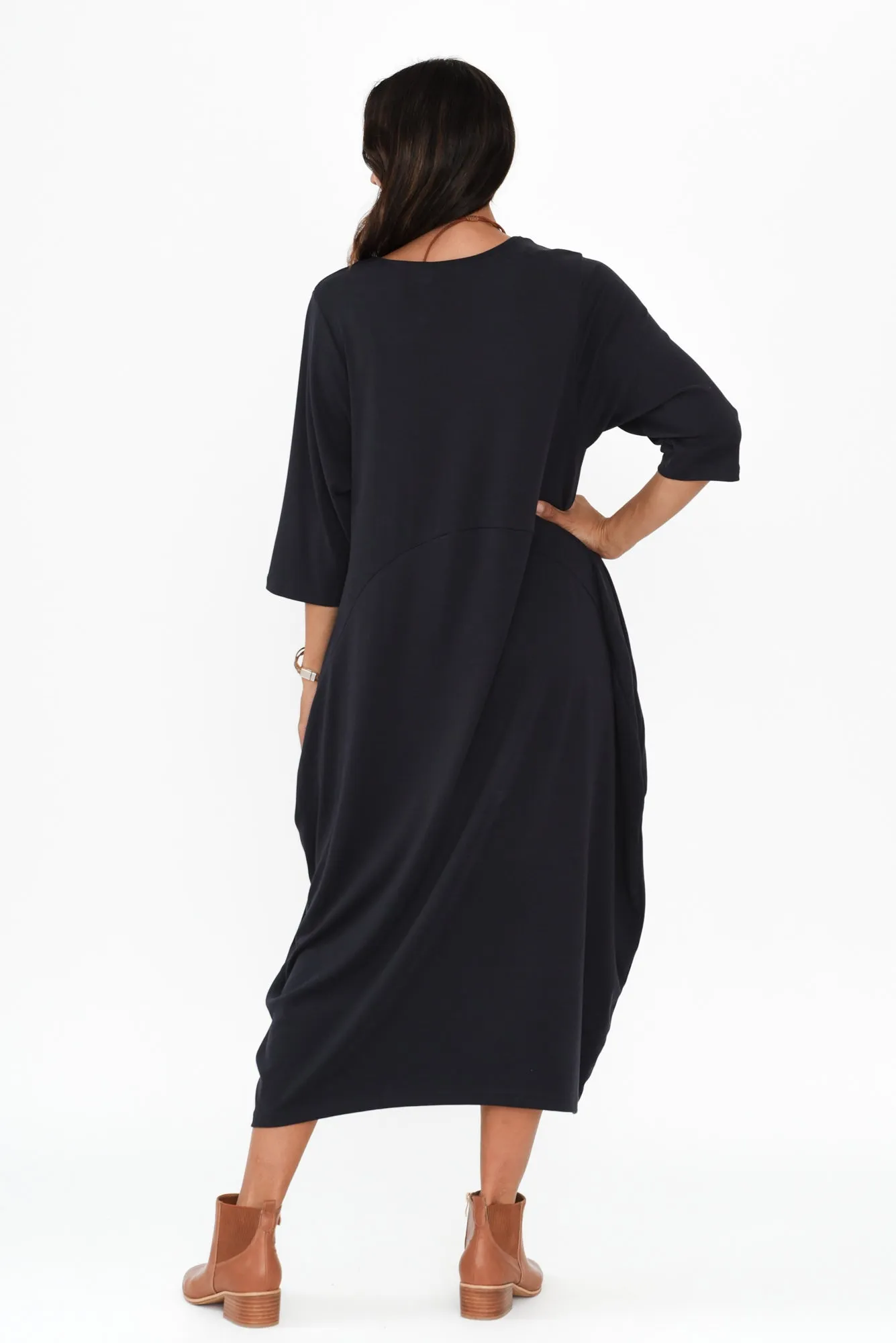 Elviva Navy Pocket Dress sold by Blue Bungalow product image thumbnail 4