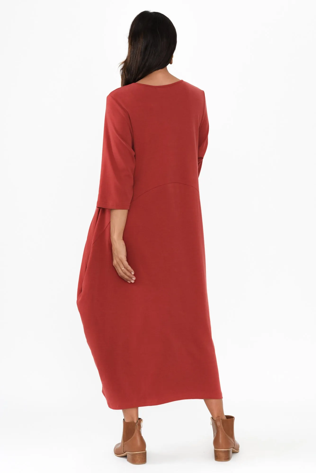 Elviva Rust Pocket Dress sold by Blue Bungalow product image thumbnail 4