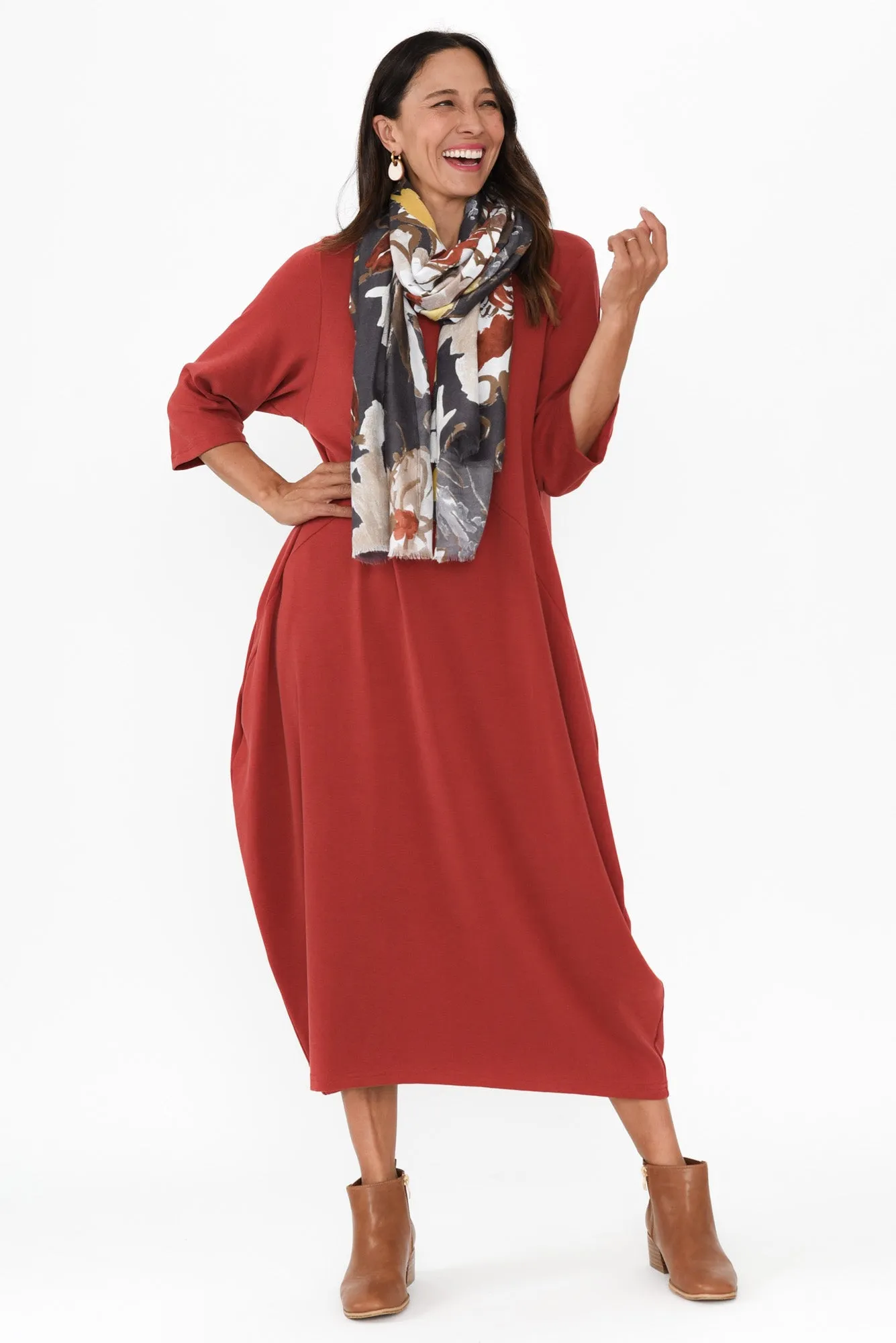 Elviva Rust Pocket Dress sold by Blue Bungalow product image thumbnail 2