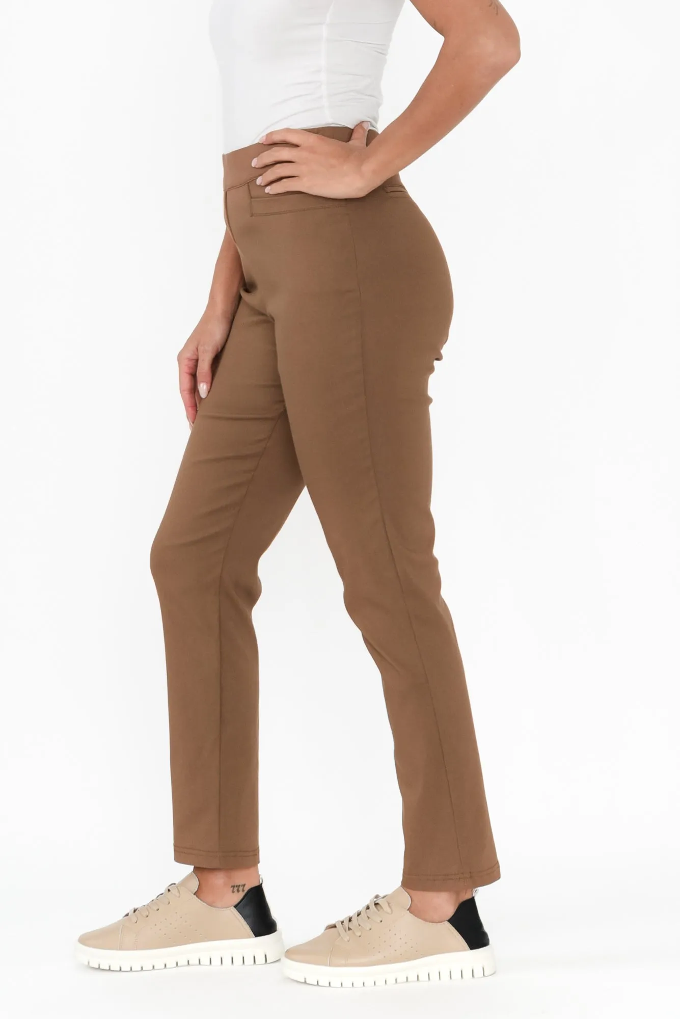 Giselle Mocha Ponte Pants sold by Blue Bungalow product image thumbnail 4