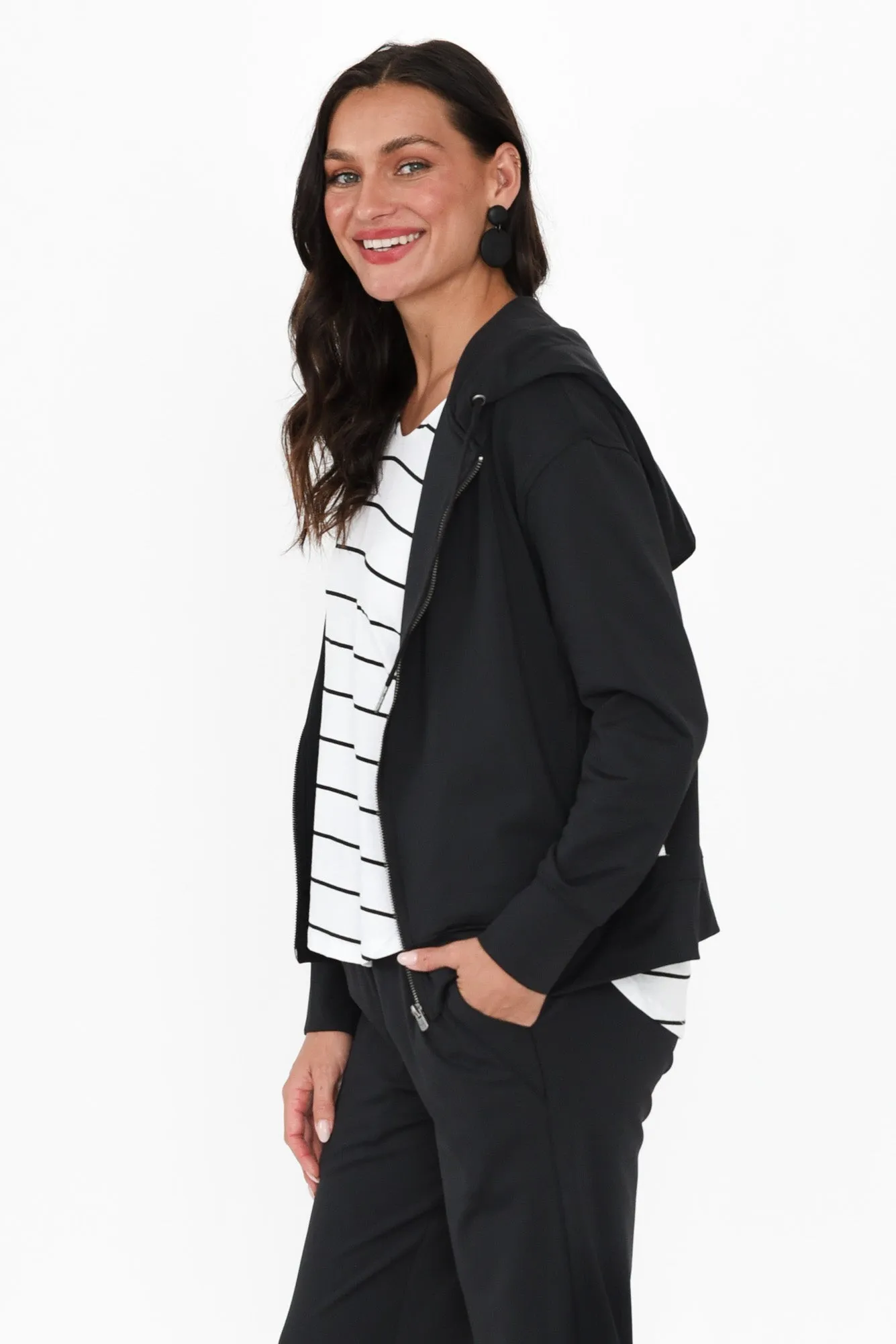Alexis Black Hooded Sweatshirt sold by Blue Bungalow product image thumbnail 3