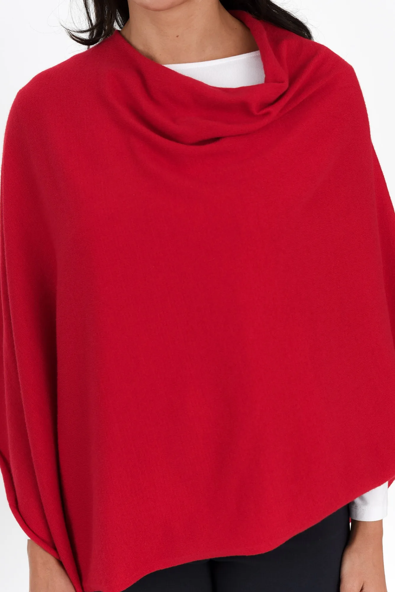 Amy Cherry Wool Blend Poncho sold by Blue Bungalow product image thumbnail 5