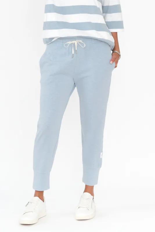 Fundamental Brunch Light Blue Cotton Sweatpants sold by Blue Bungalow