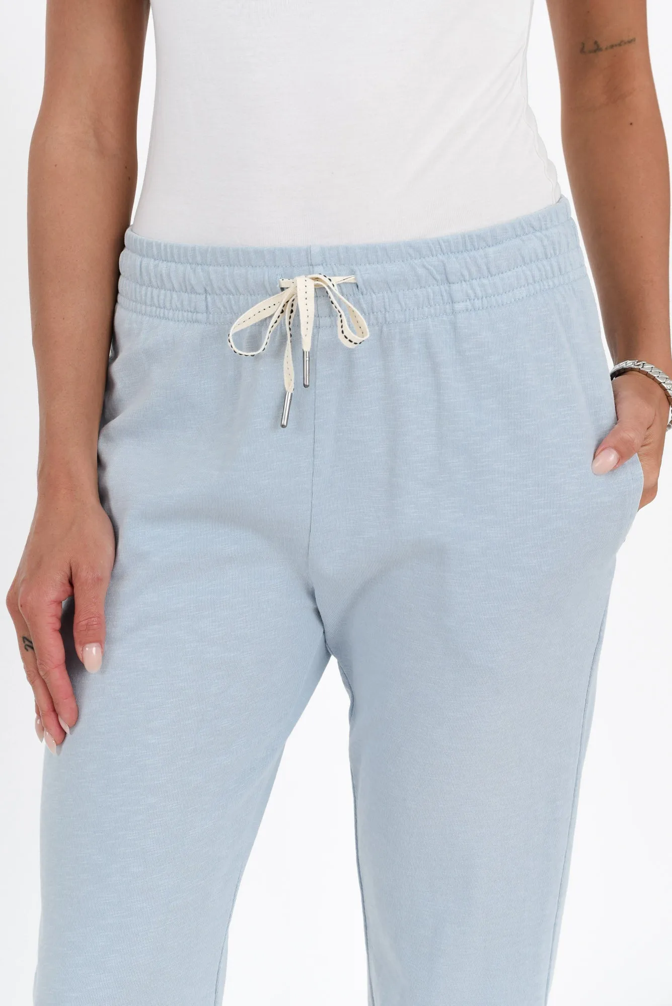 Fundamental Brunch Light Blue Cotton Sweatpants sold by Blue Bungalow product image thumbnail 5