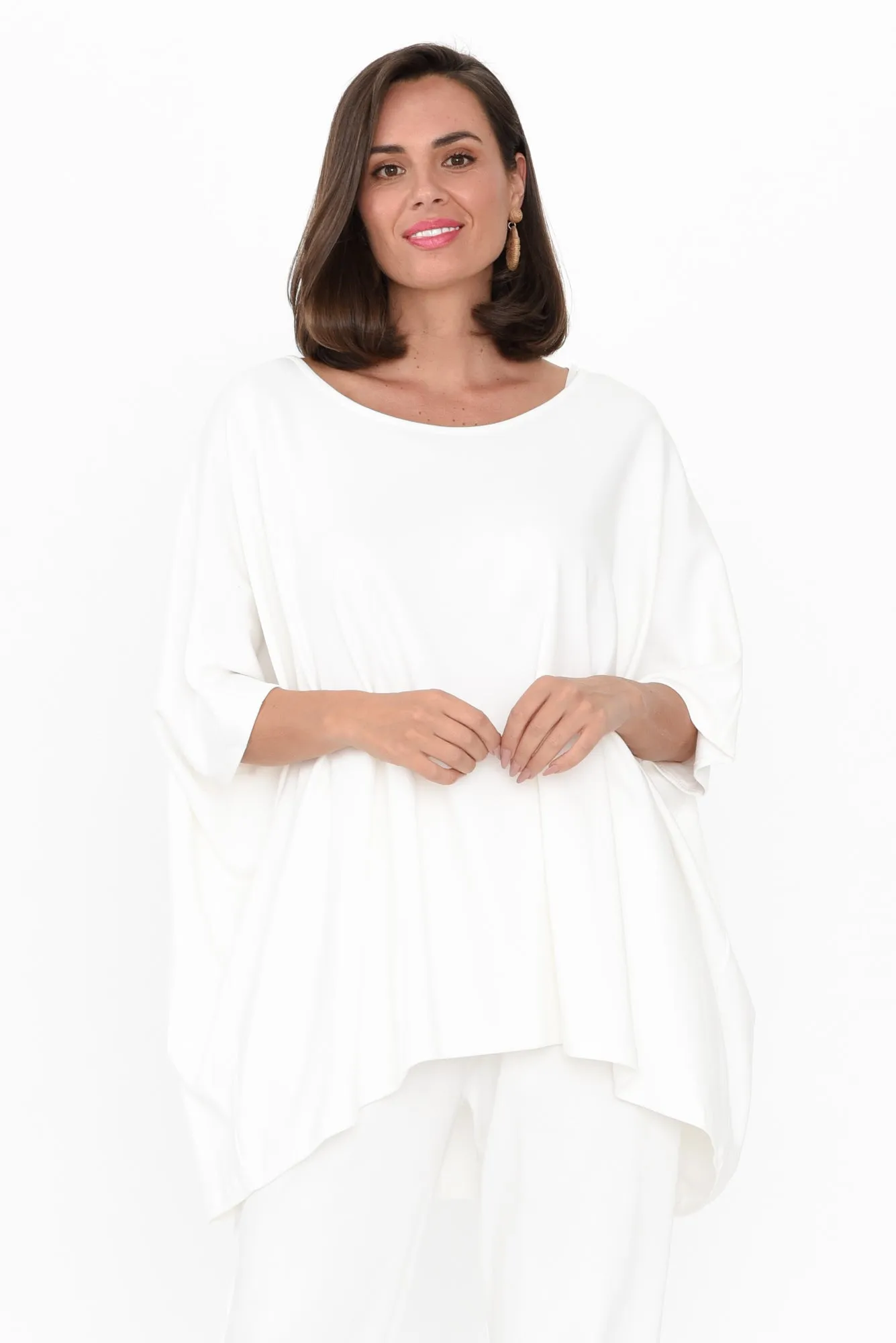 Atwood White Batwing Top sold by Blue Bungalow