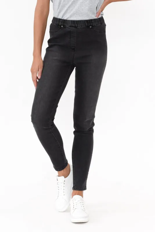 Courtney Black Denim Stretch Jeans sold by Blue Bungalow