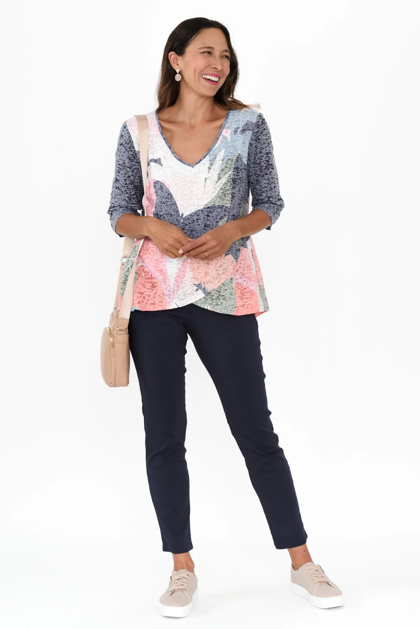 Giselle Navy Stretch Pants sold by Blue Bungalow product image thumbnail 2