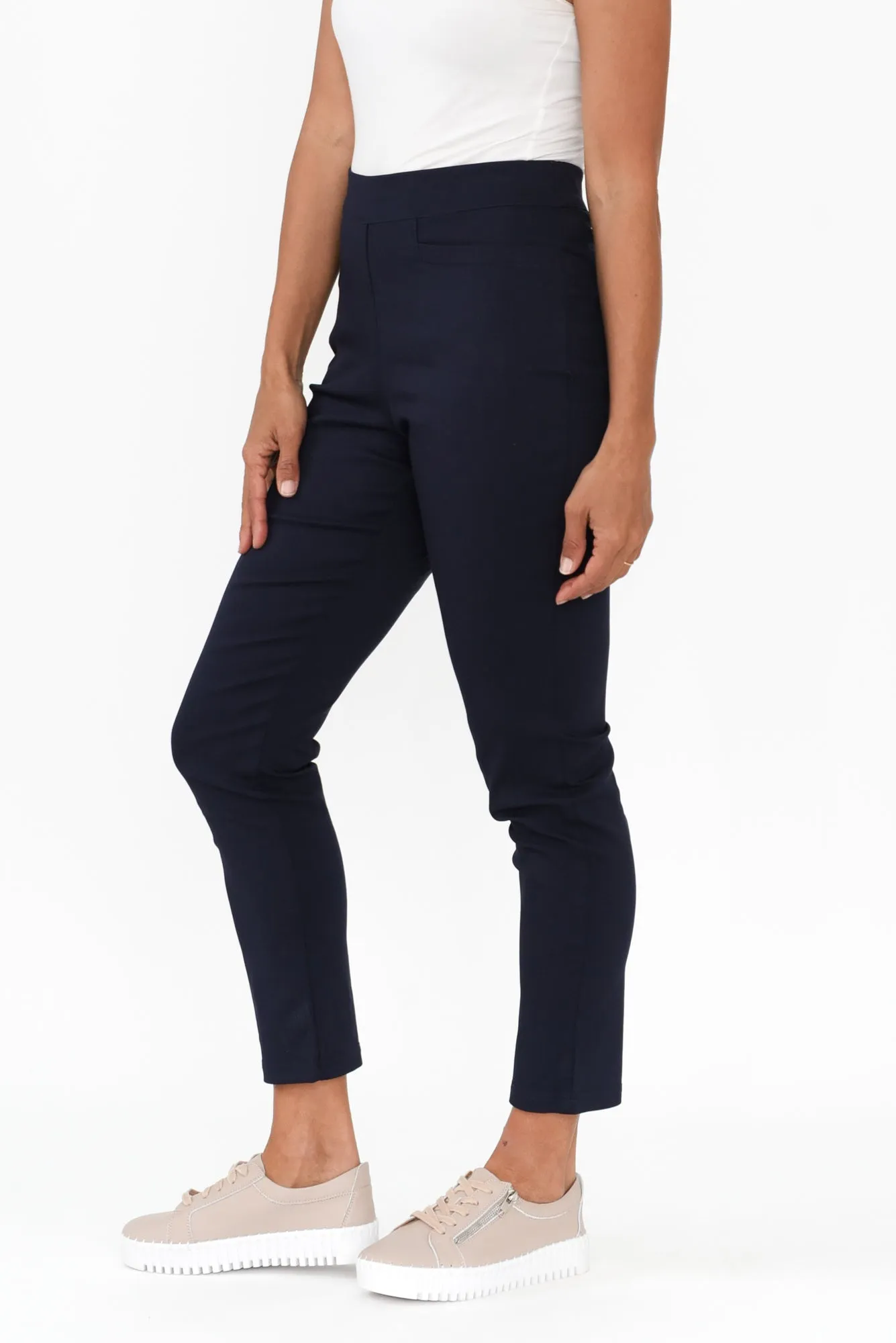 Giselle Navy Stretch Pants sold by Blue Bungalow product image thumbnail 3