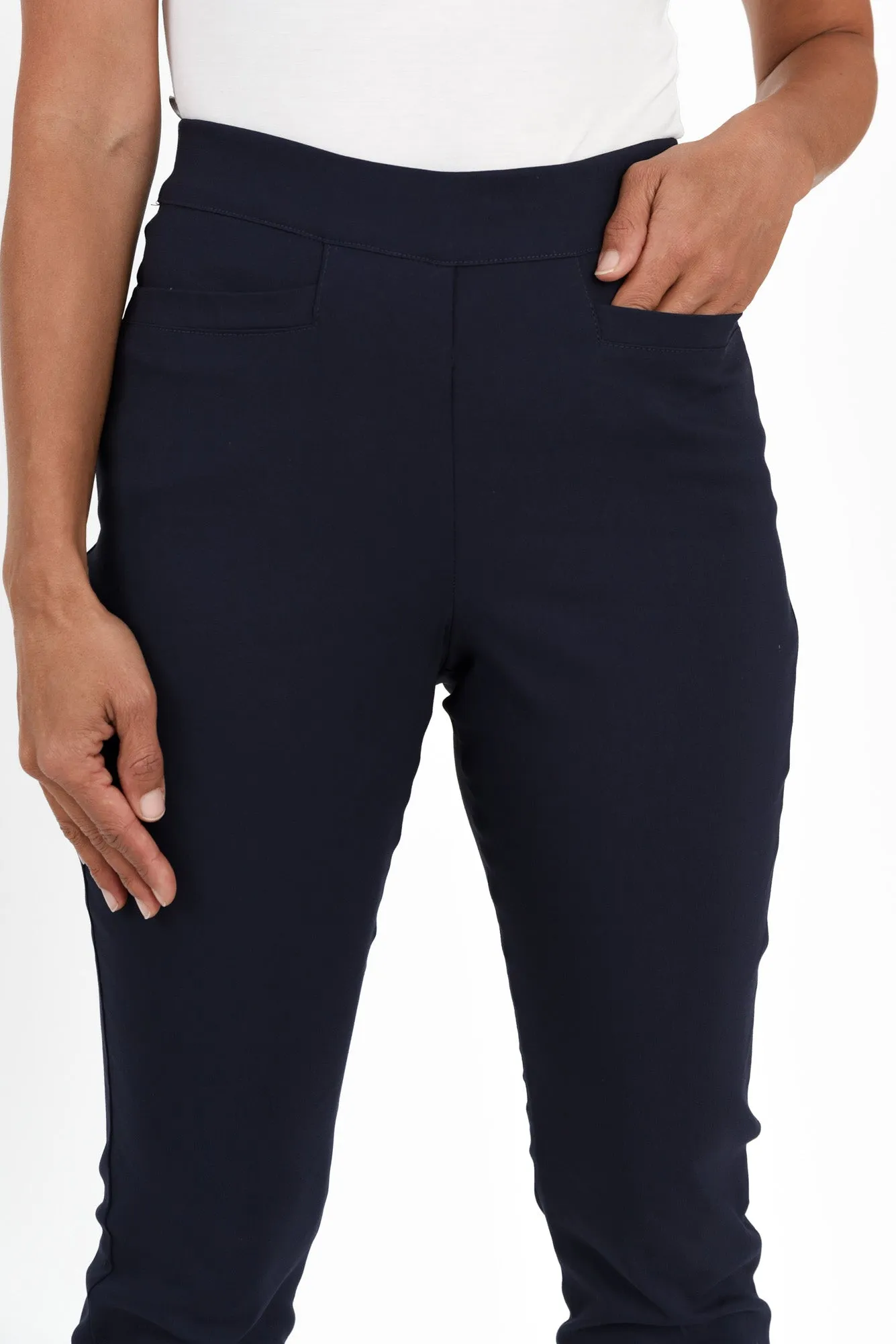 Giselle Navy Stretch Pants sold by Blue Bungalow product image thumbnail 5