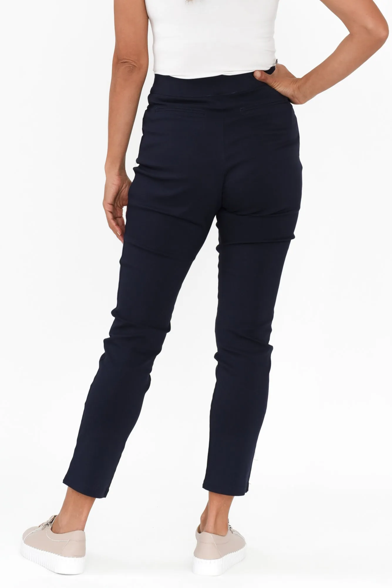 Giselle Navy Stretch Pants sold by Blue Bungalow product image thumbnail 4