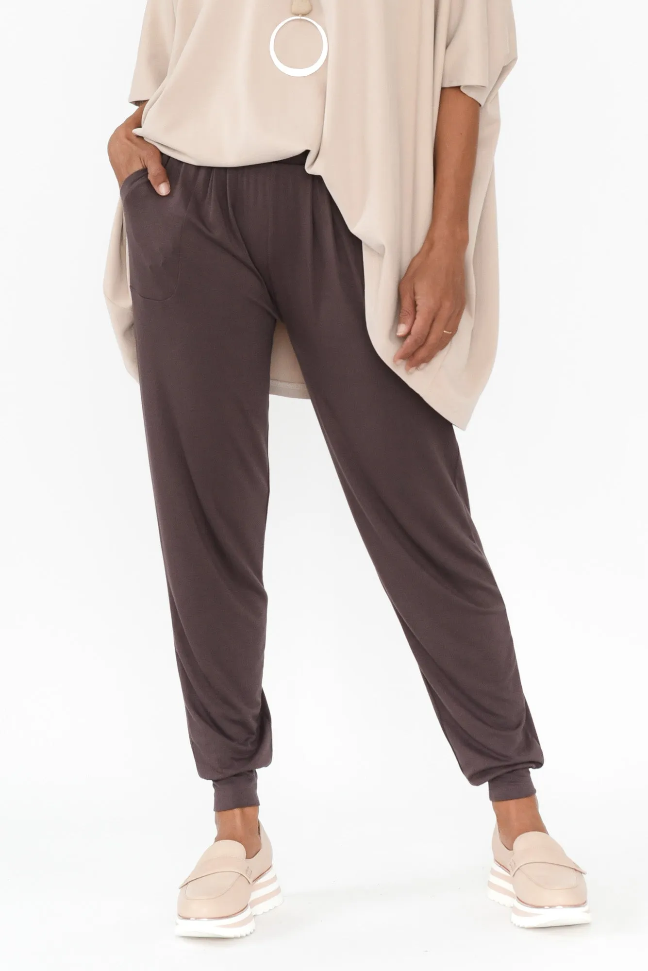 Brown Weekend Pants sold by Blue Bungalow
