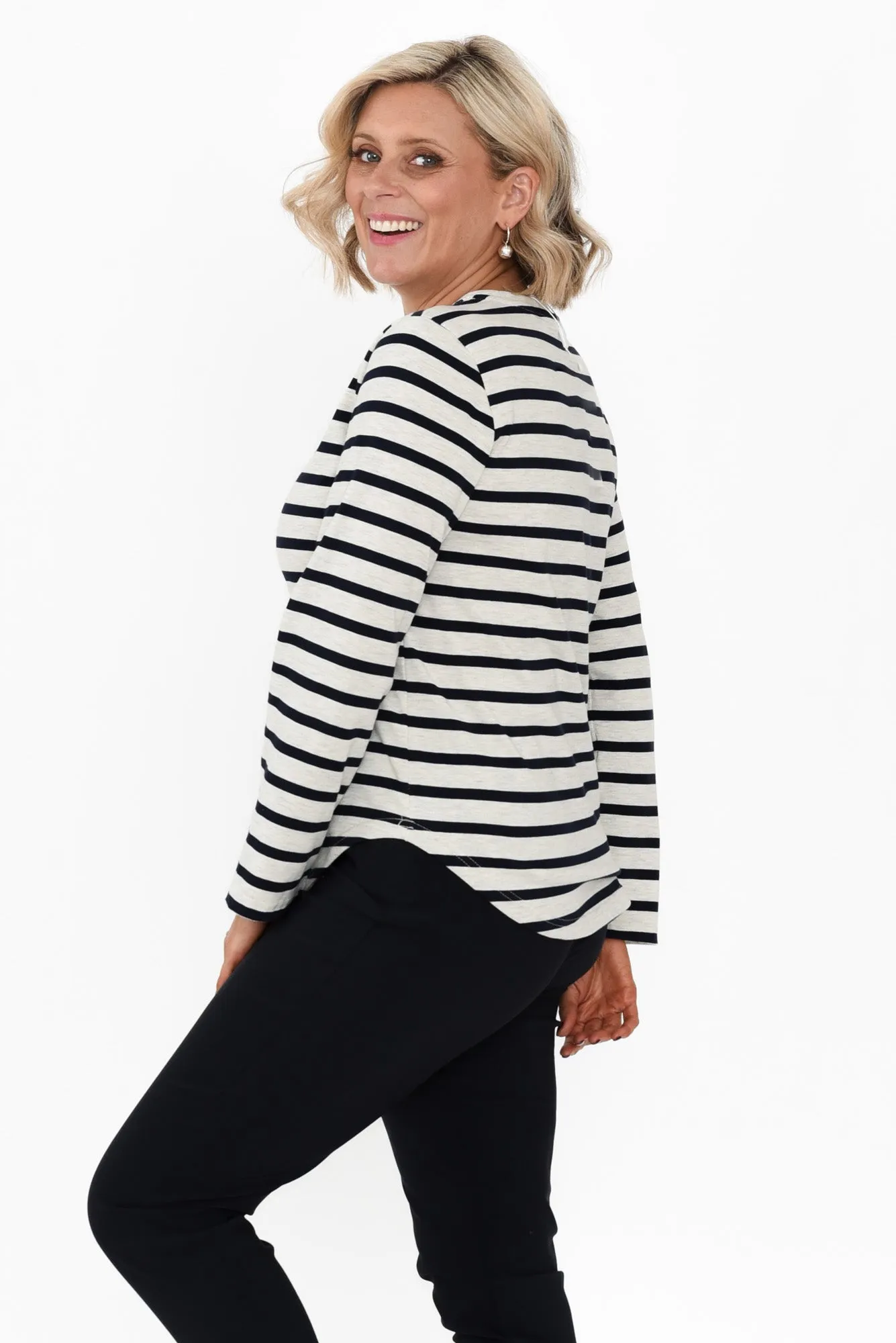 Stanley Navy Stripe Cotton Top sold by Blue Bungalow product image thumbnail 4