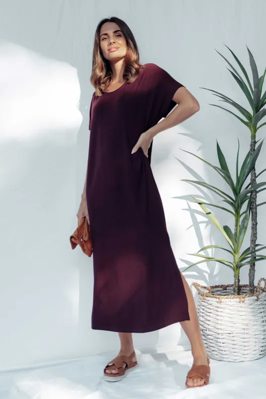 Dempsey Plum Bamboo Dress sold by Blue Bungalow