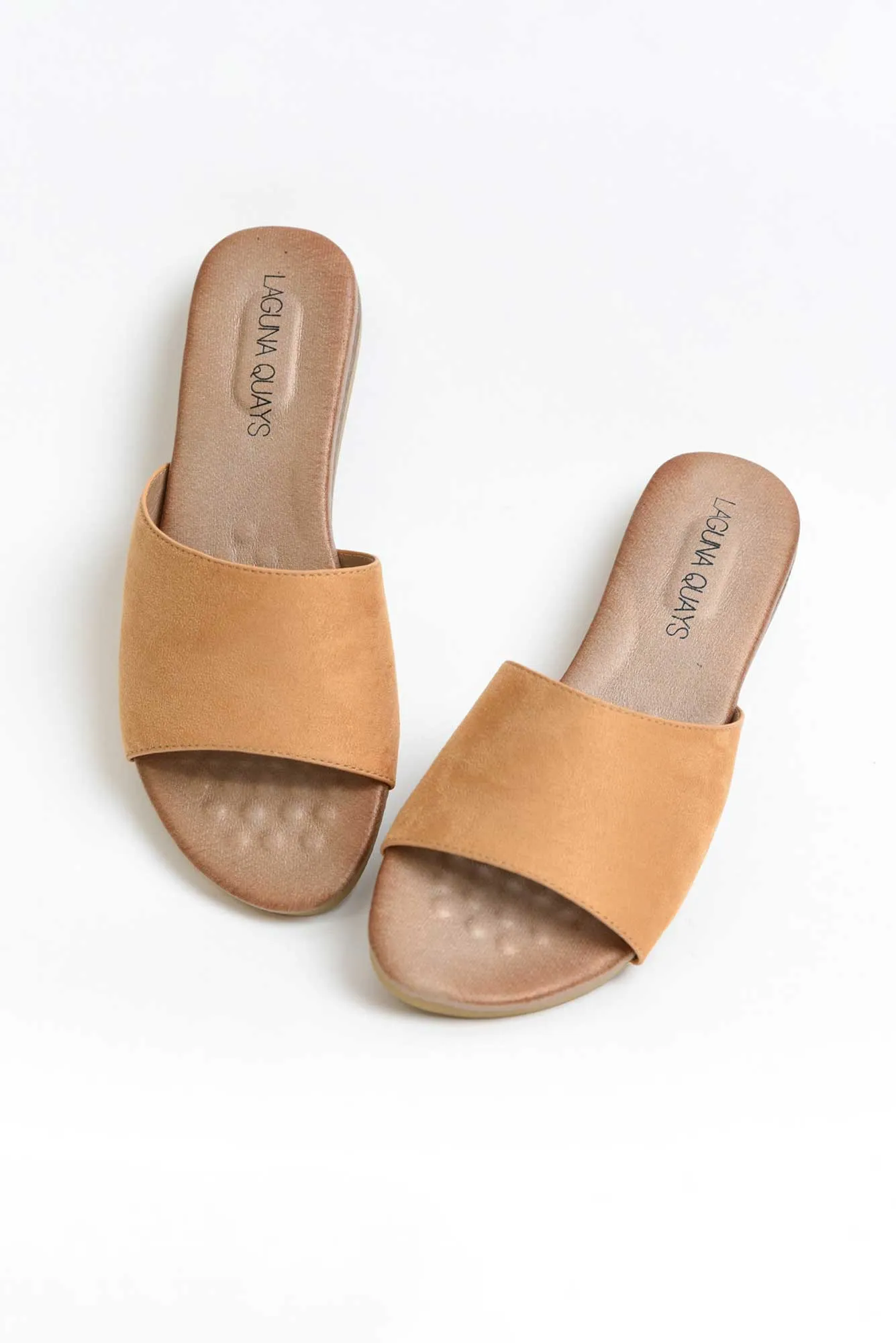 Kaia Tan Asymmetrical Slide sold by Blue Bungalow