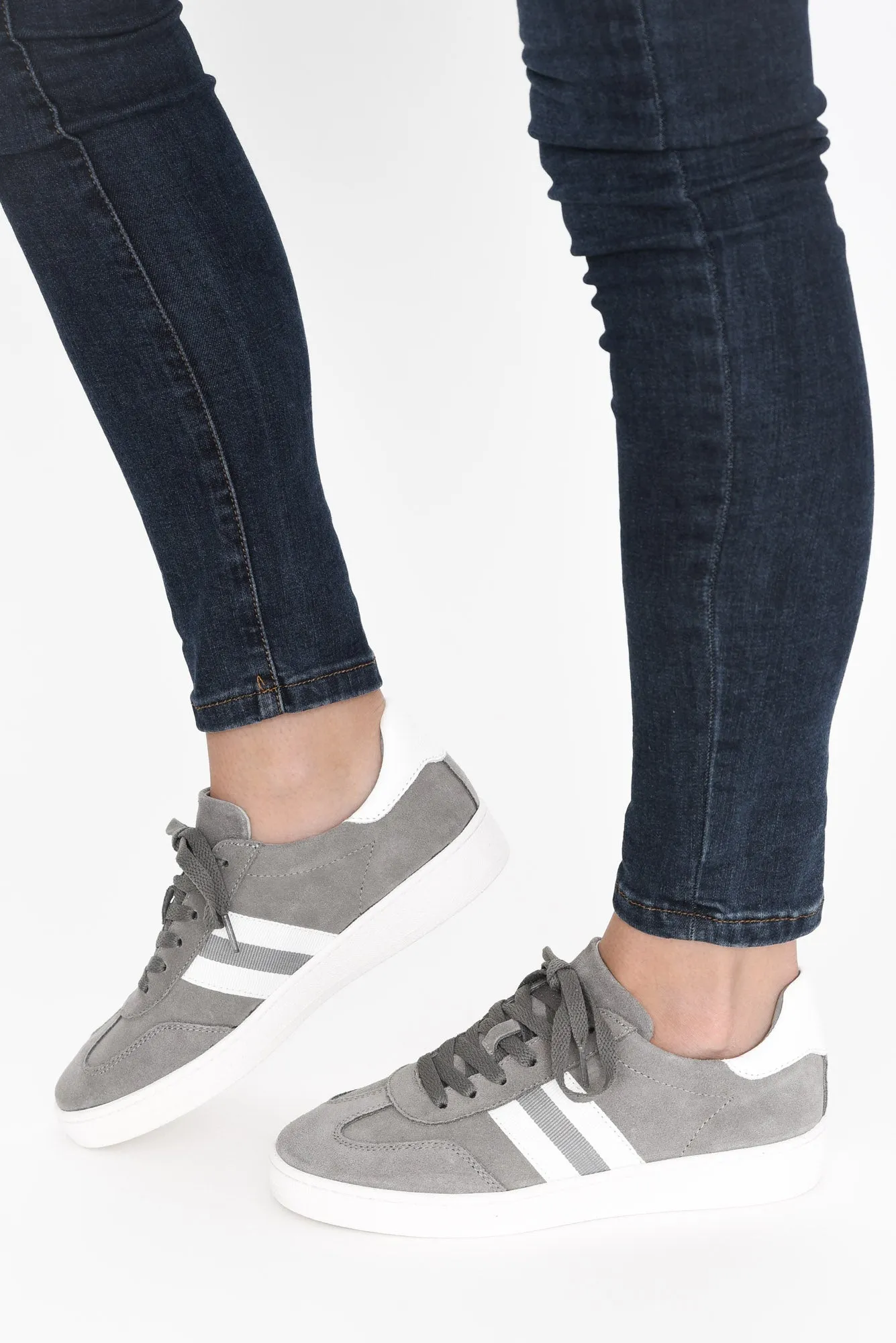 Aloha Grey Stripe Suede Sneaker sold by Blue Bungalow product image thumbnail 2