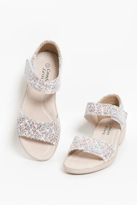 Petal Multi Leather Velcro Sandal sold by Blue Bungalow