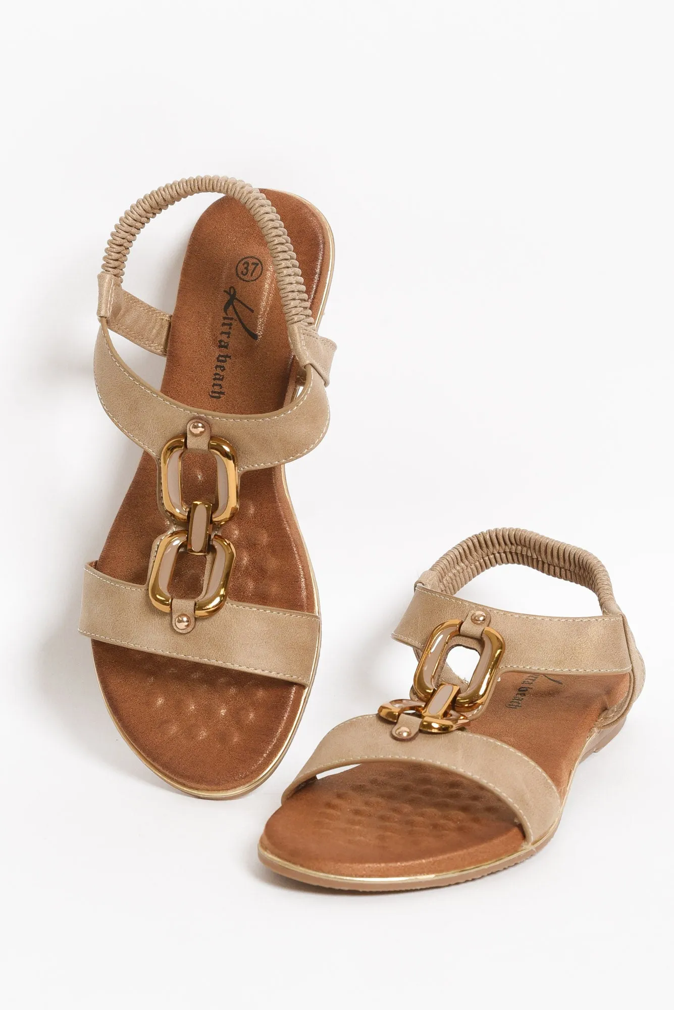 Shelby Taupe Chain Sandal sold by Blue Bungalow