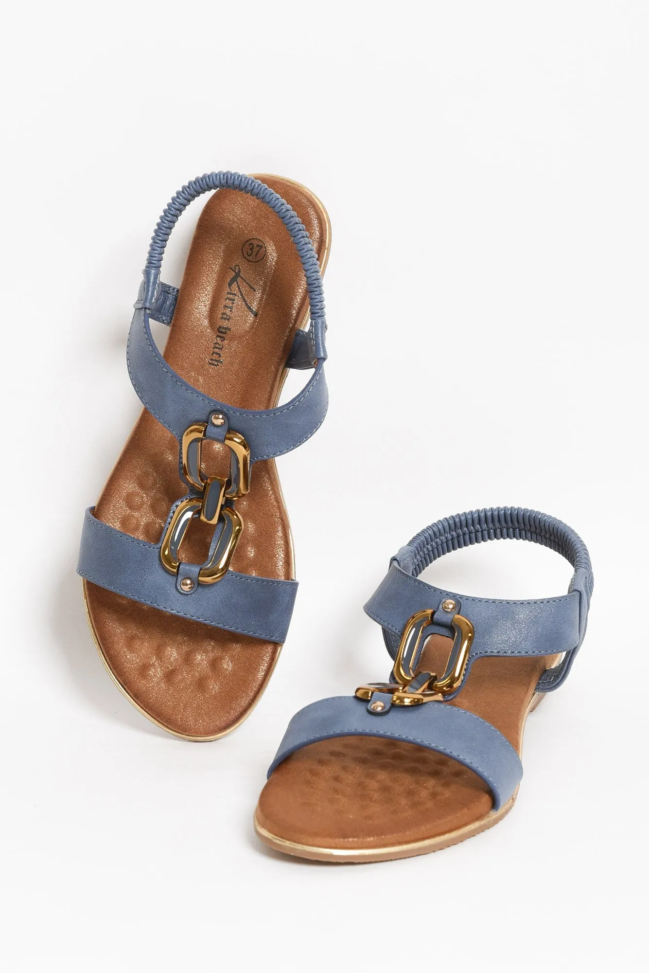 Shelby Blue Chain Sandal sold by Blue Bungalow