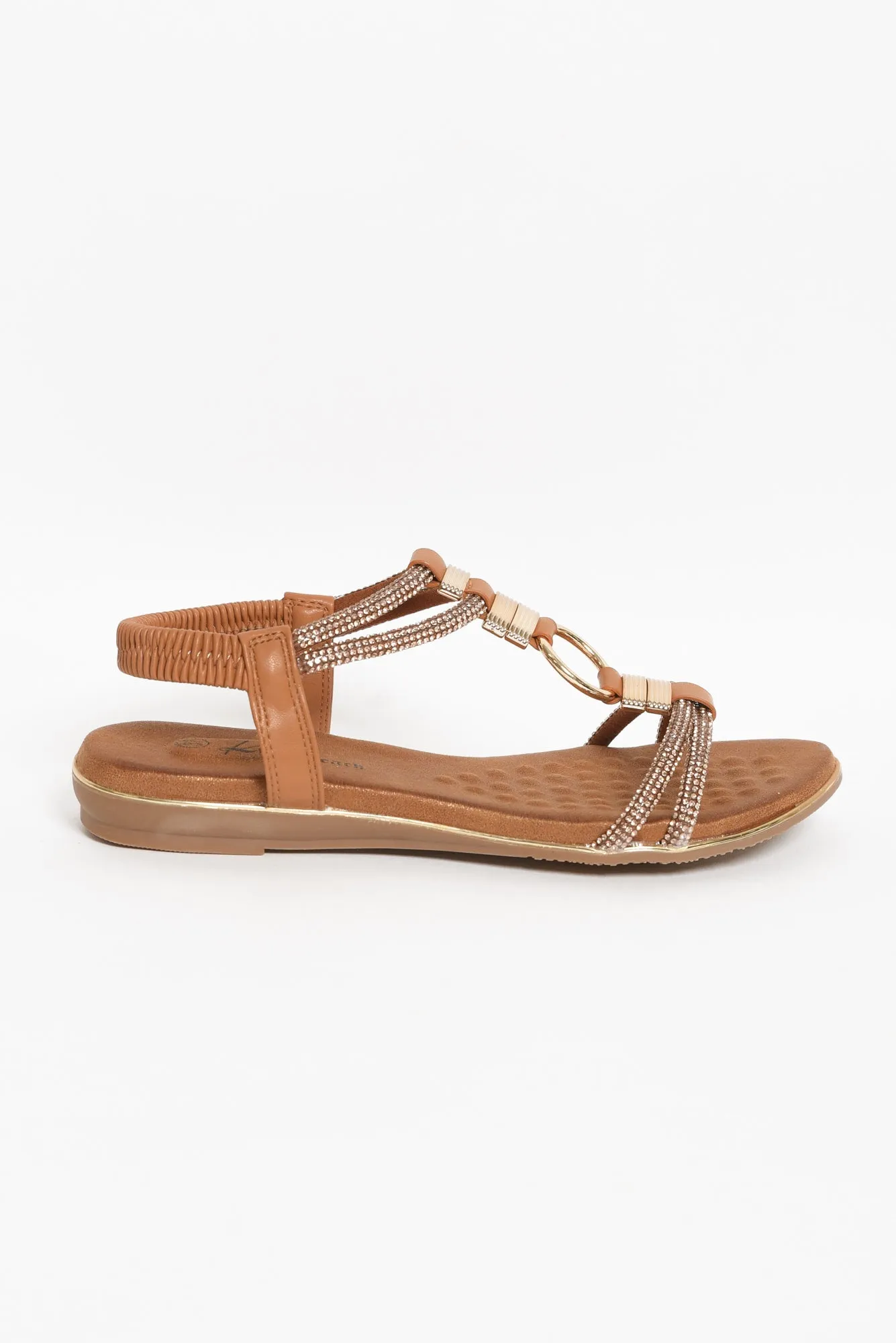 Sony Tan Diamante Sandal sold by Blue Bungalow product image thumbnail 3