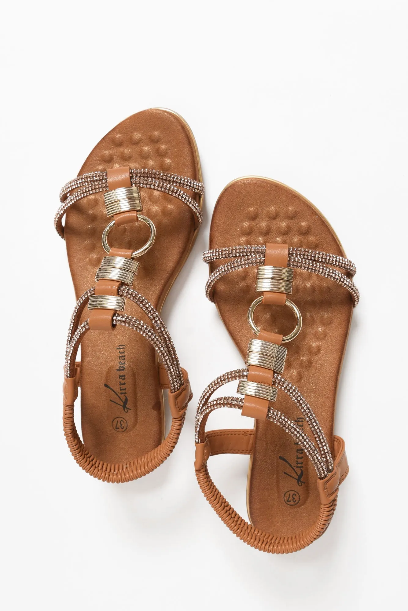 Sony Tan Diamante Sandal sold by Blue Bungalow product image thumbnail 4