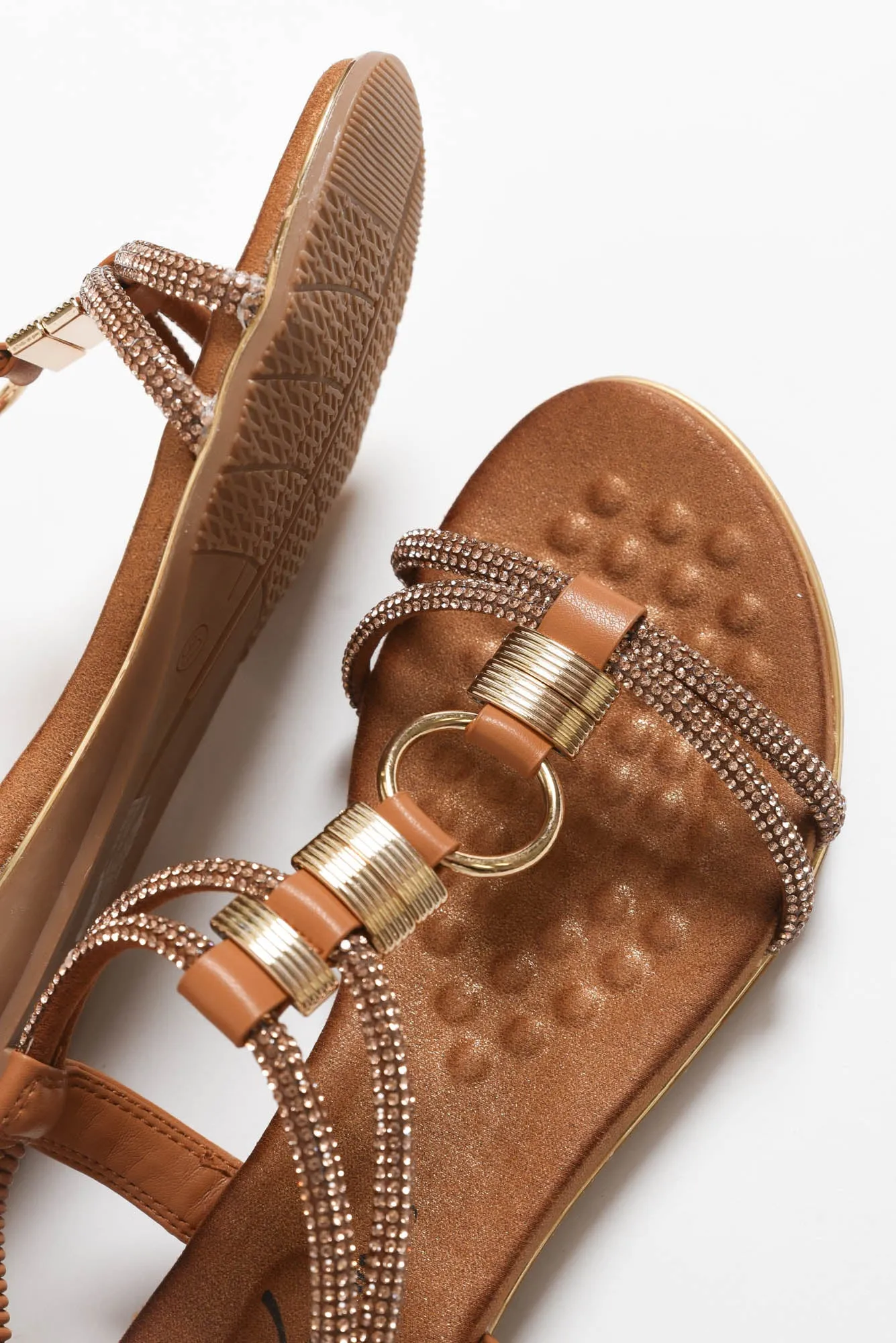 Sony Tan Diamante Sandal sold by Blue Bungalow product image thumbnail 2