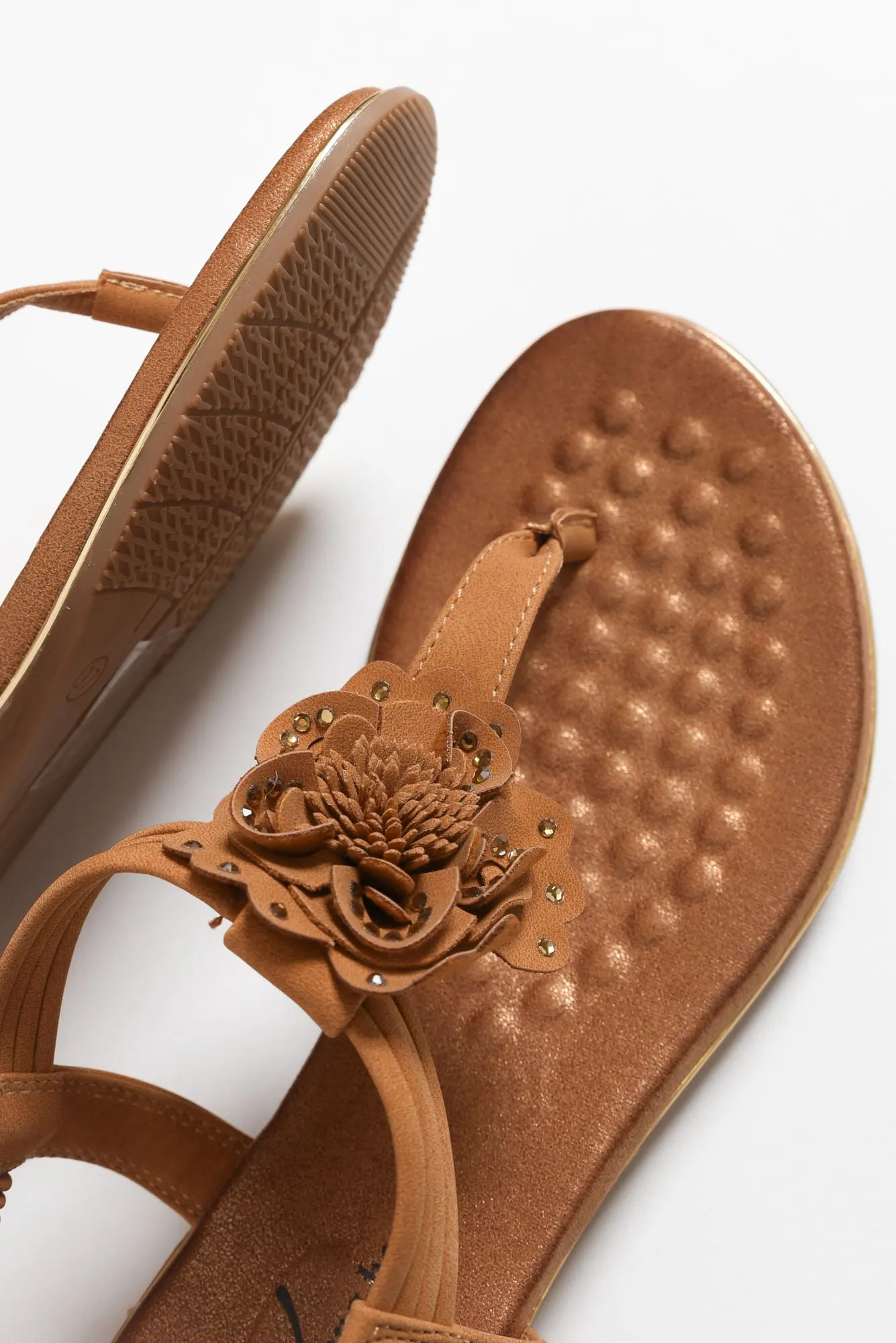 Sea Tan Flower Sandal sold by Blue Bungalow product image thumbnail 2